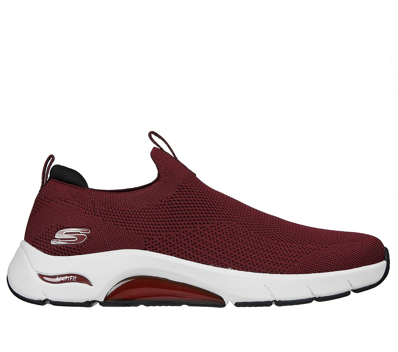 SKECH-AIR ARCH FIT, BBURGUNDY Footwear Lateral View