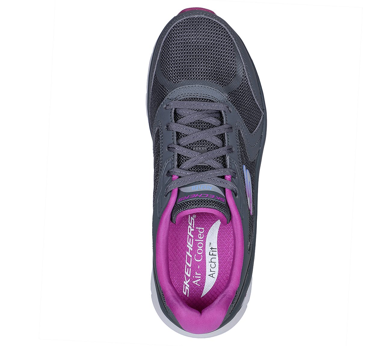 ARCH FIT D'LUX, CHARCOAL/PURPLE Footwear Top View
