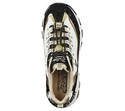 D'LITES-GLAMOROUS VIEW, BLACK/GOLD Footwear Top View