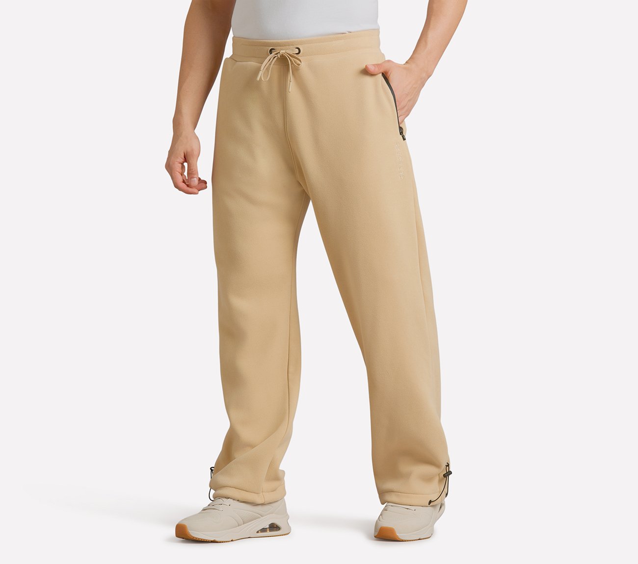 AIRY TRAVELLER FLEECE PANT, NATURAL/BLUE