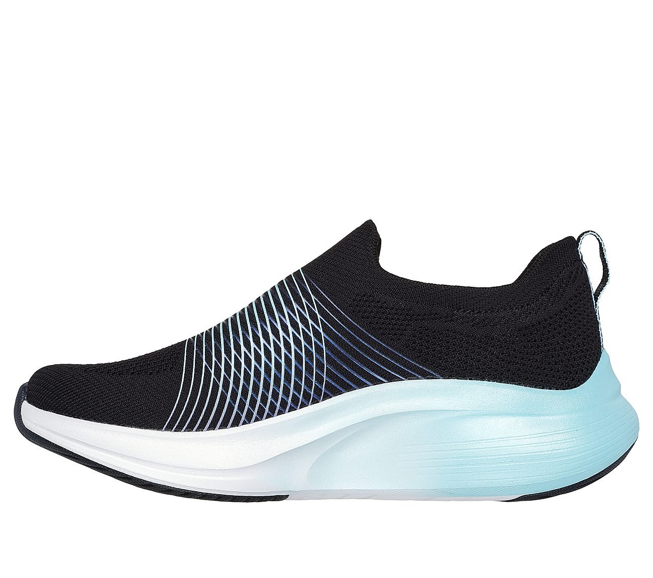 GO WALK MAX WALKER - SALLY, BLACK/AQUA Footwear Left View