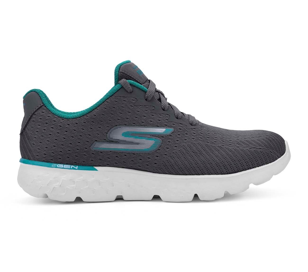 GO RUN 400 - SOLE, CHARCOAL/TURQUOISE Footwear Lateral View