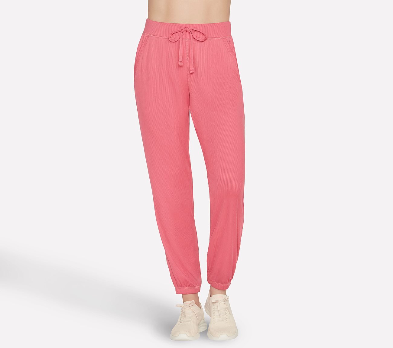 GODRI RESTORATIVE RIB JOGGER, RED/BLUE Apparels Lateral View