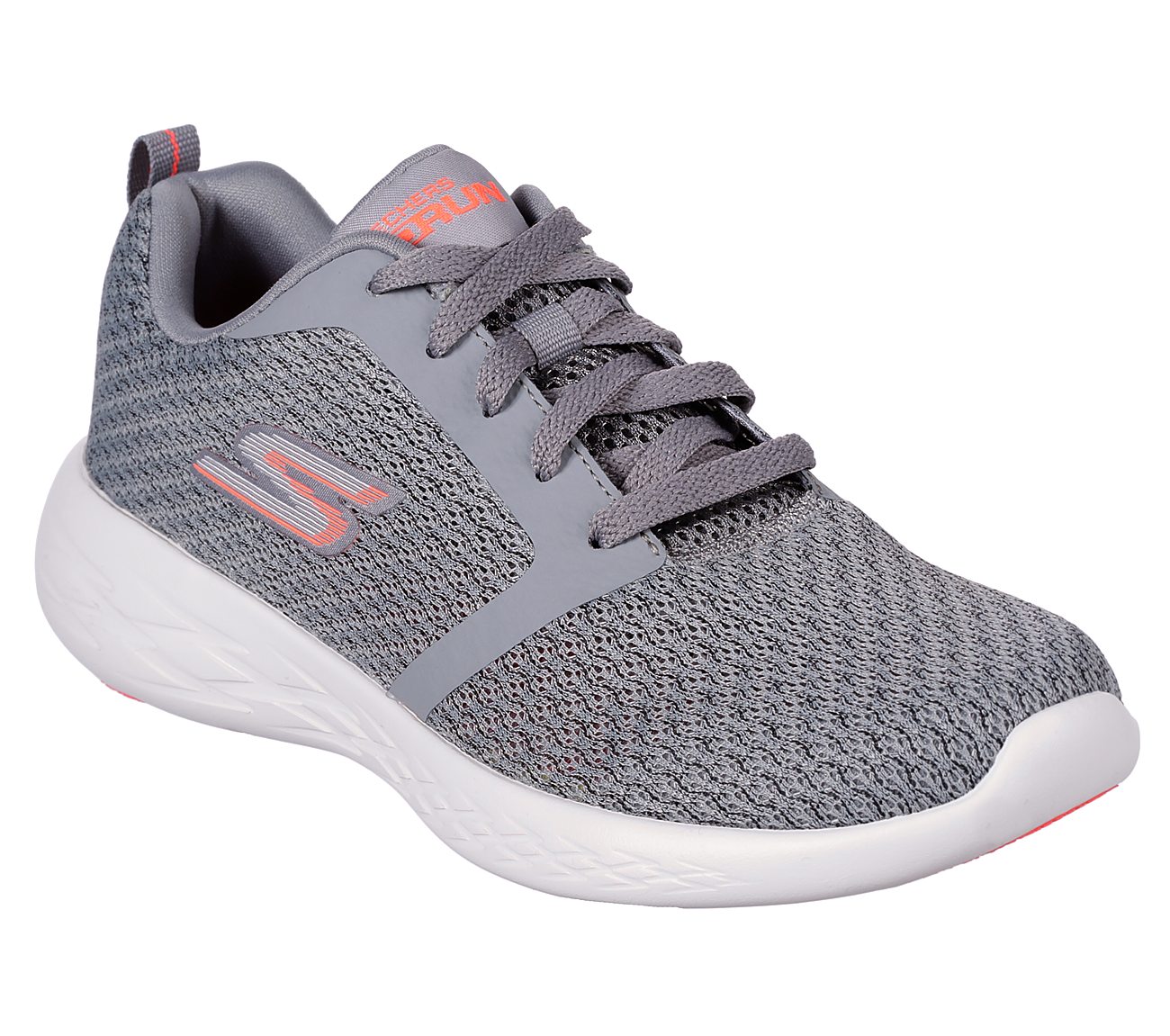 GO RUN 600-CIRCULATE, GREY/CORAL Footwear Lateral View