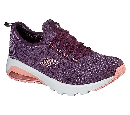 SKECH-AIR EXTREME-EASY MOVE, PLUM Footwear Lateral View