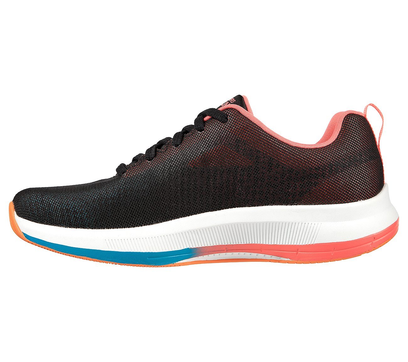 GO RUN PULSE-GET MOVING, BLACK/MULTI Footwear Left View