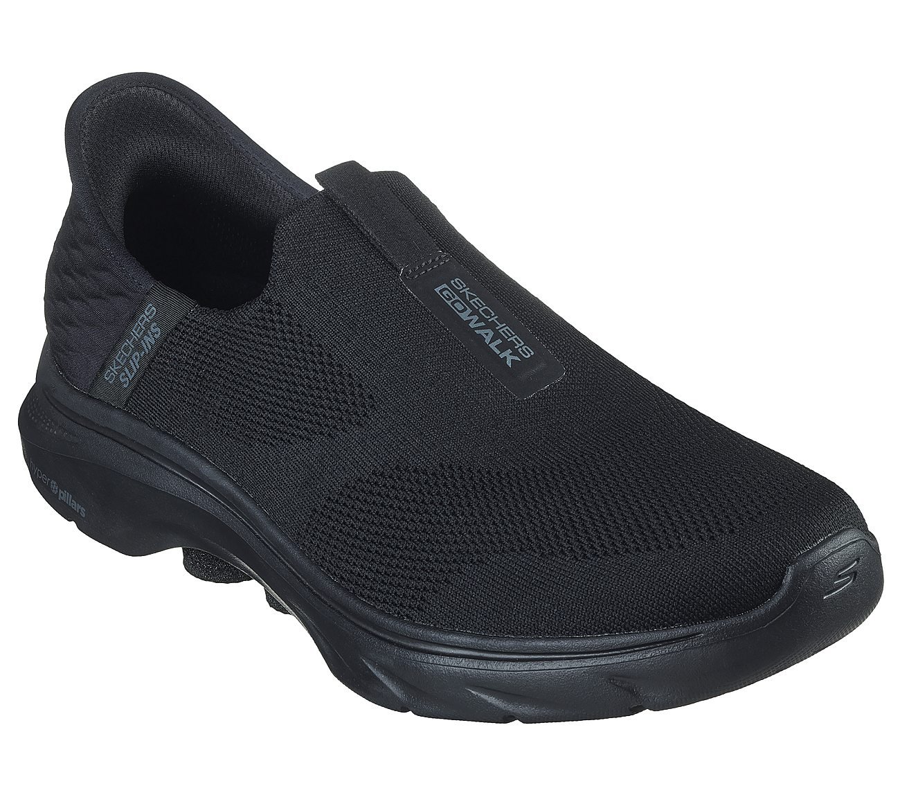 SKECHERS SLIP-INS: GO WALK 7 - EASY ON 2, BLACK