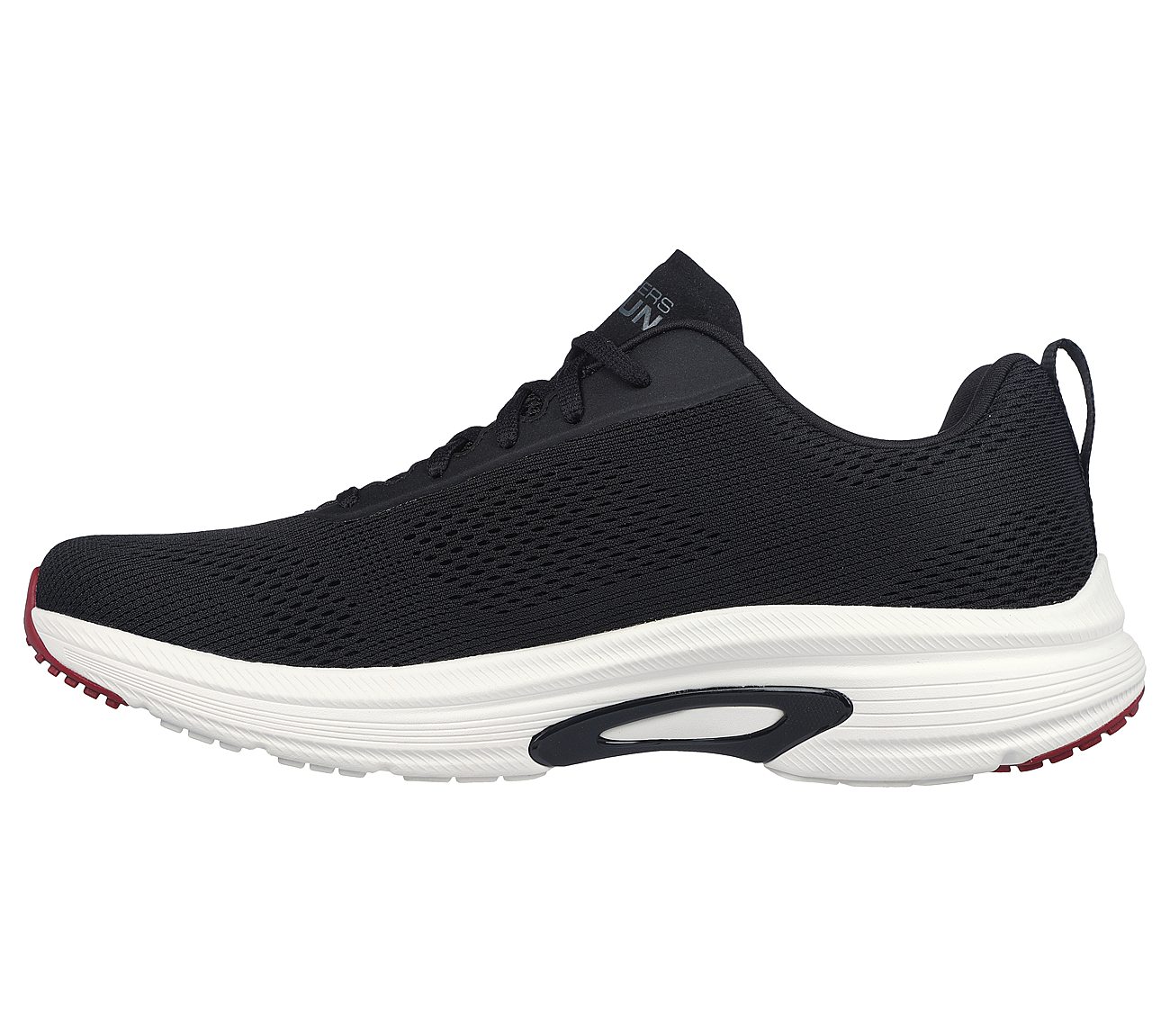 GO RUN ARCH FIT, BLACK/RED Footwear Left View