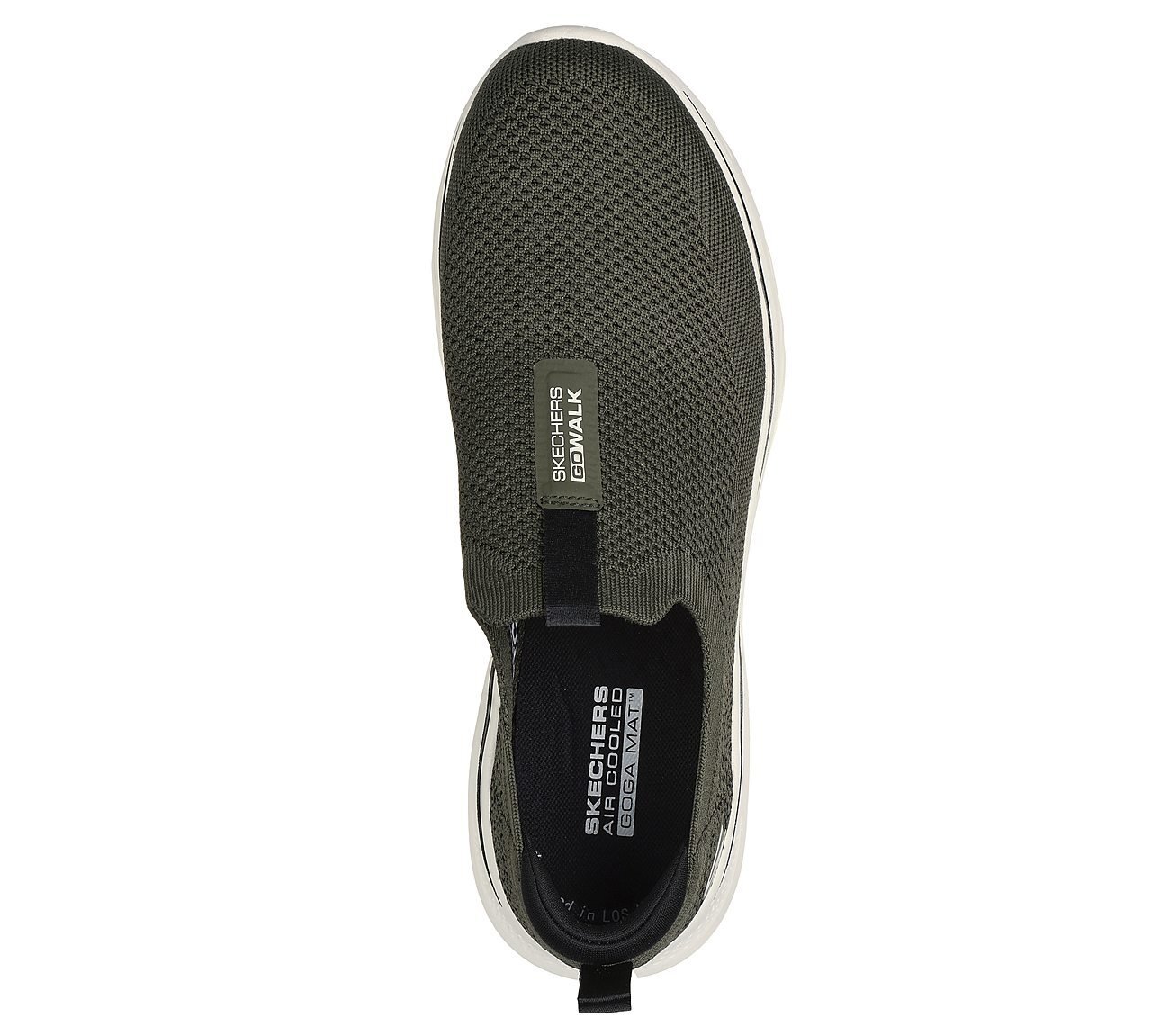 GO WALK 7, OLIVE/BLACK Footwear Top View