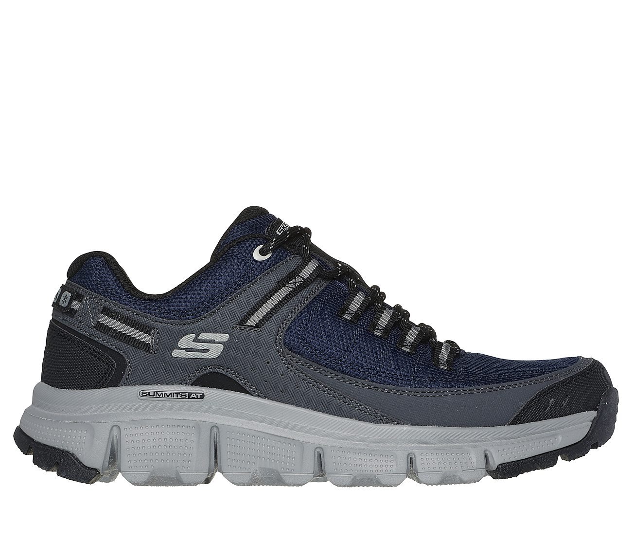 SUMMITS AT - UPPER DRAFT, GREY/NAVY Footwear Lateral View