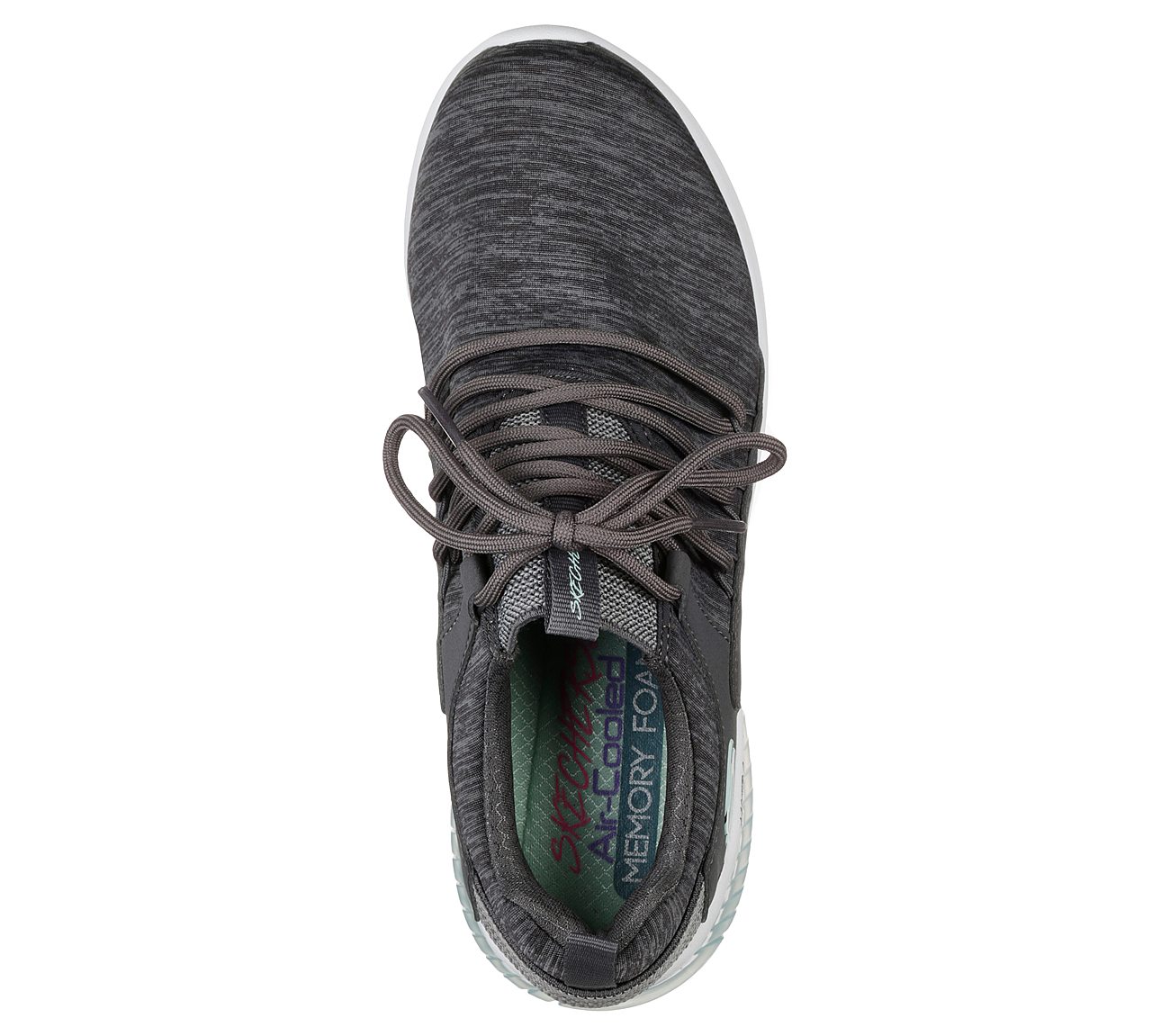 SKECH-AIR ULTRA FLEX-LITE BRE, CHARCOAL/AQUA Footwear Top View