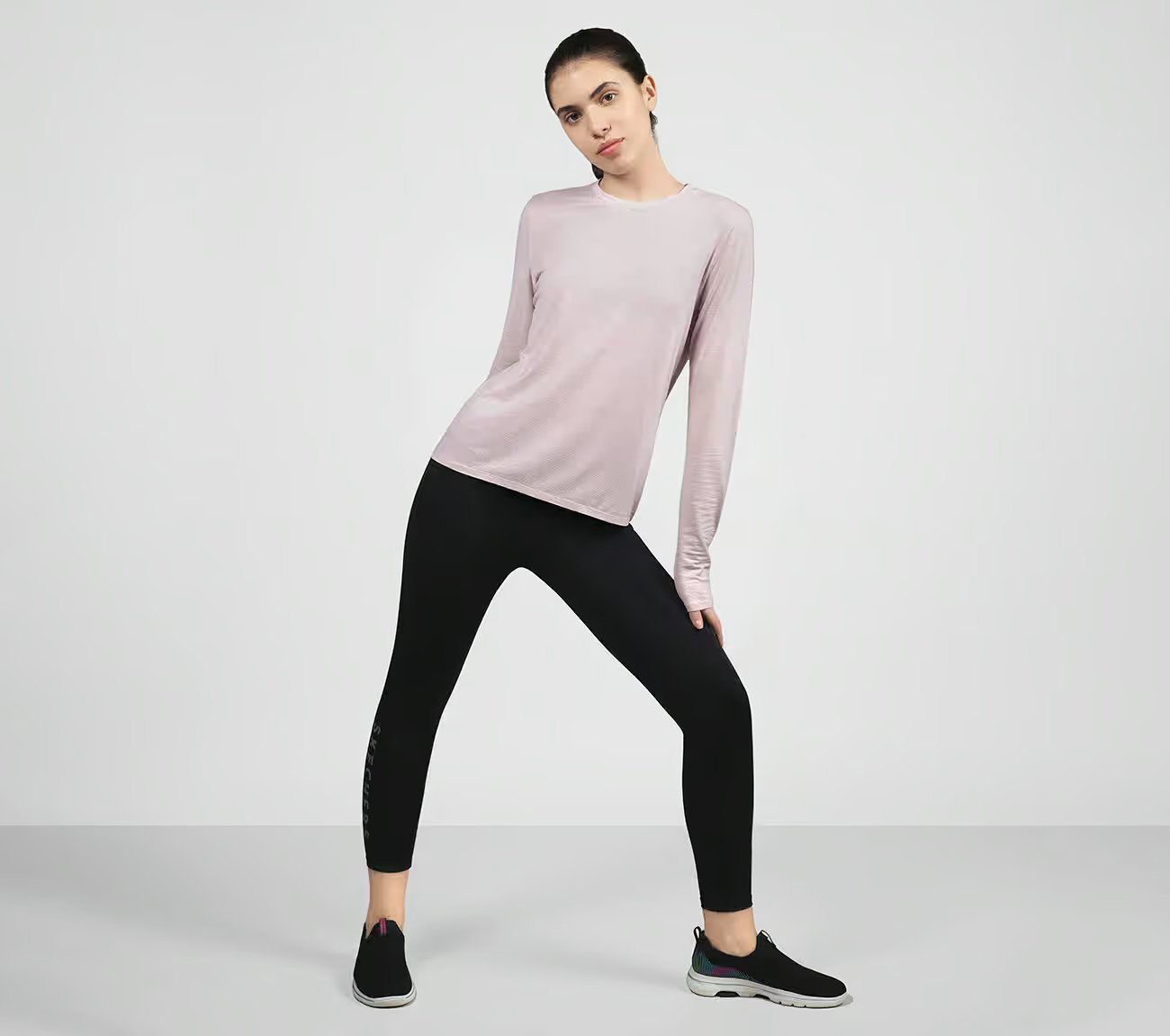 SHIMMER STRIPE LONG SLEEVE, LAVENDER/PINK Apparels Right View