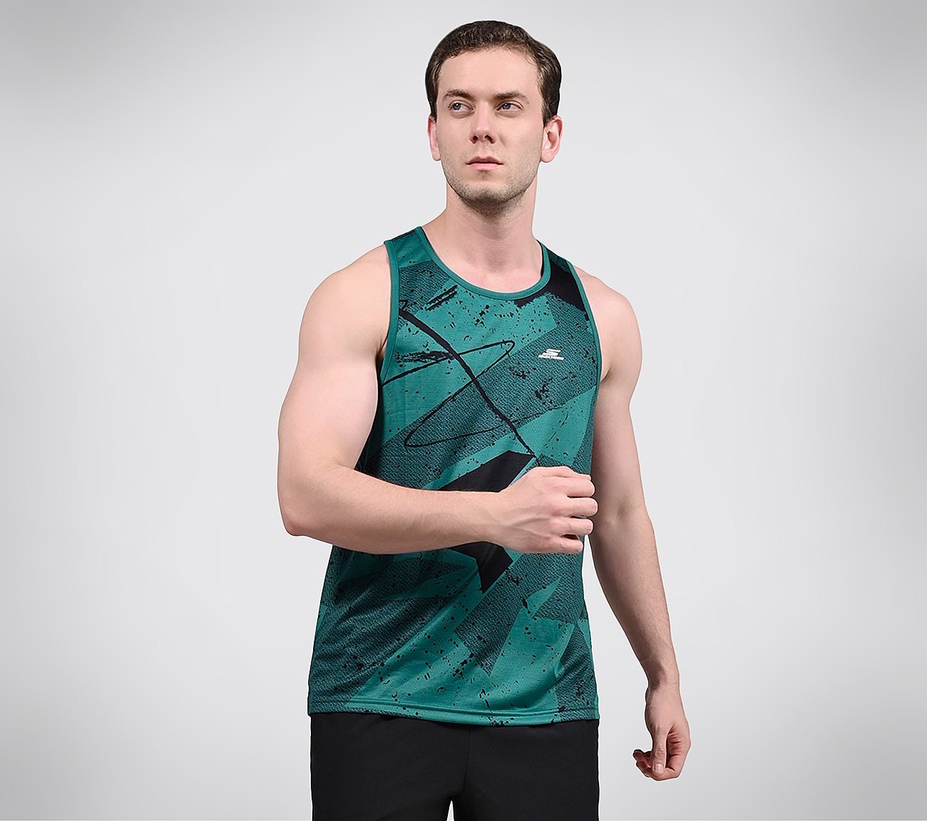 FIRFLY AOP TANK, TEAL/BLUE Apparels Right View