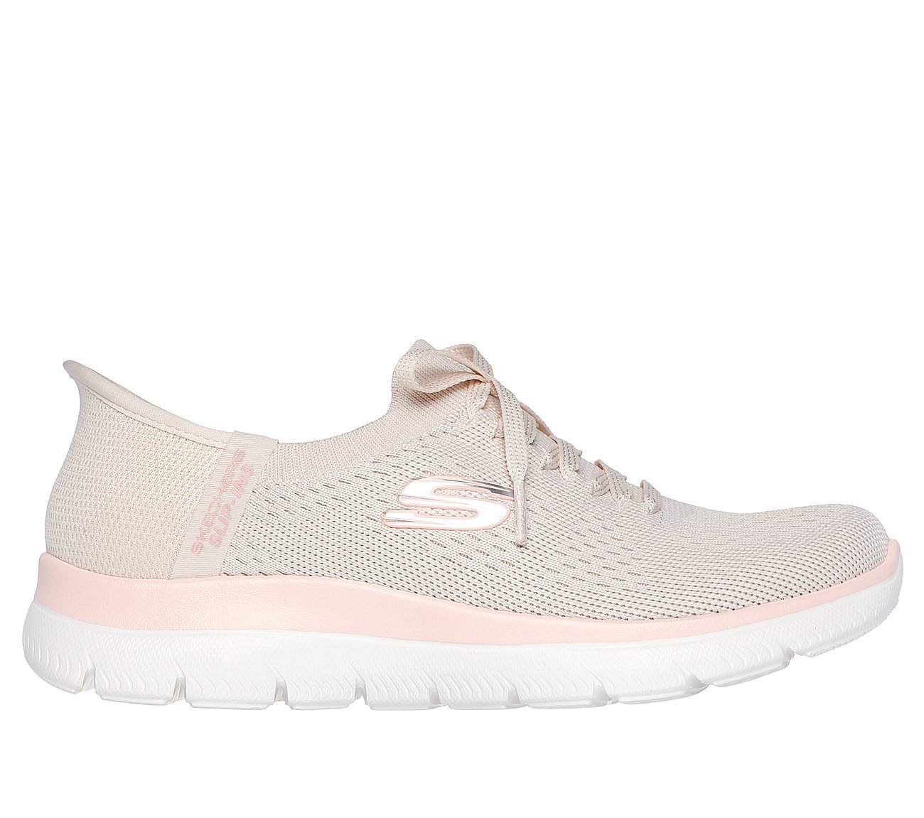 SUMMITS-NEW DAILY, NATURAL/PINK Footwear Lateral View