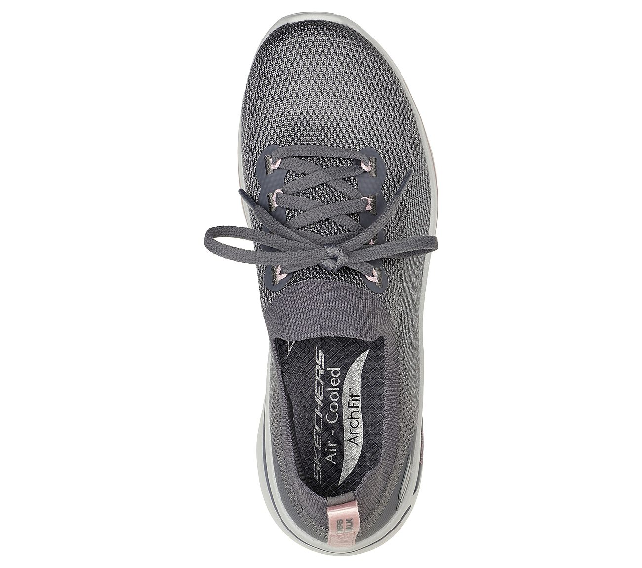 GO WALK ARCH FIT - CLANCY, GREY/PINK Footwear Top View