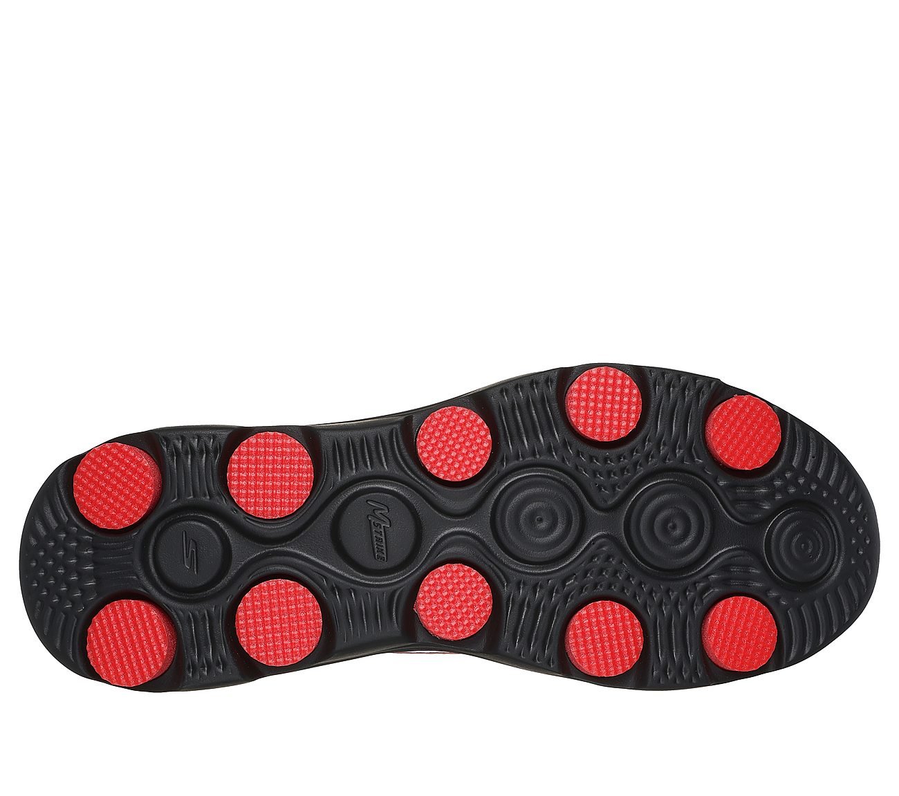 GO RUN 7, WHITE/BLACK/RED Footwear Bottom View