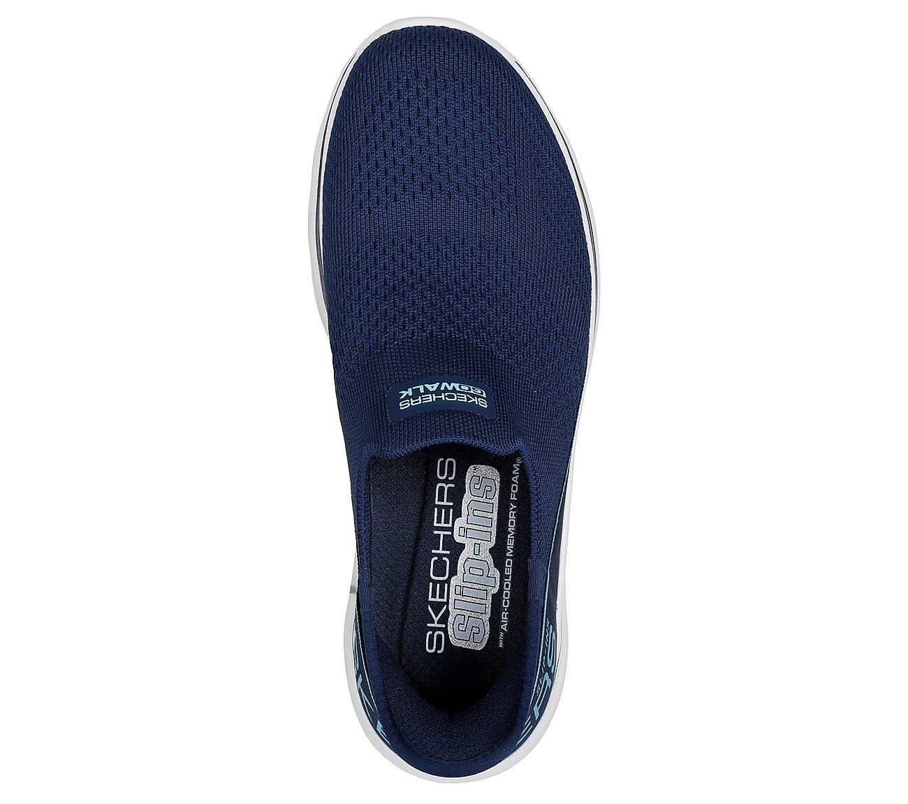 GO WALK 7 - MIA, NAVY/AQUA Footwear Top View