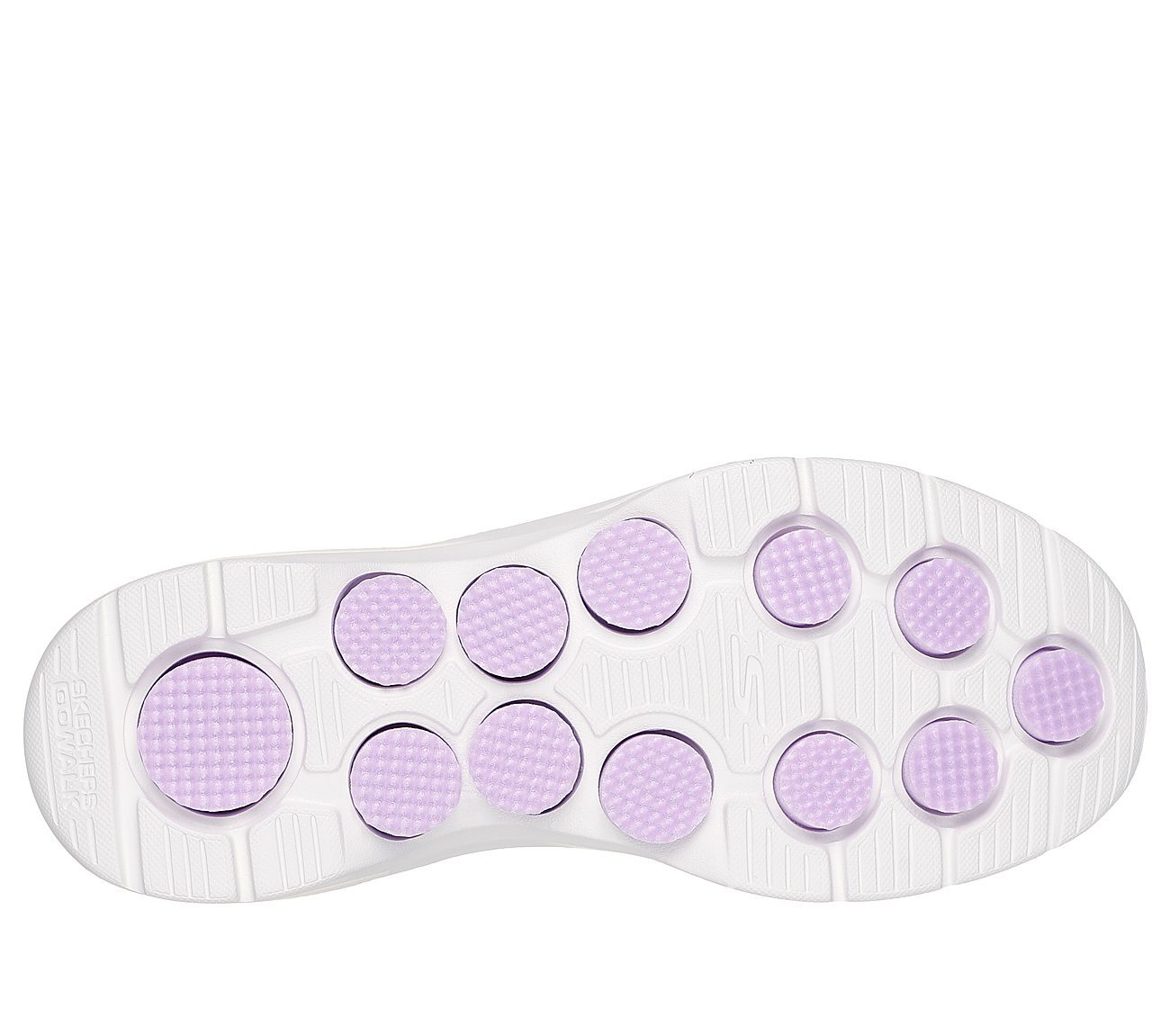 GO WALK 7 - ABIE, NAVY/LAVENDER Footwear Bottom View