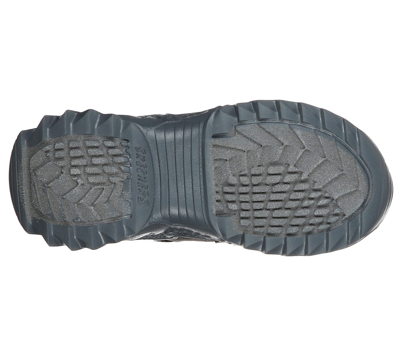 SKECH-O-SAURUS, BLACK/LIME Footwear Bottom View