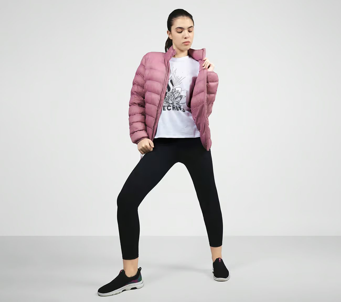 PUFFER FZ JACKET, PURPLE/YELL Apparels Right View