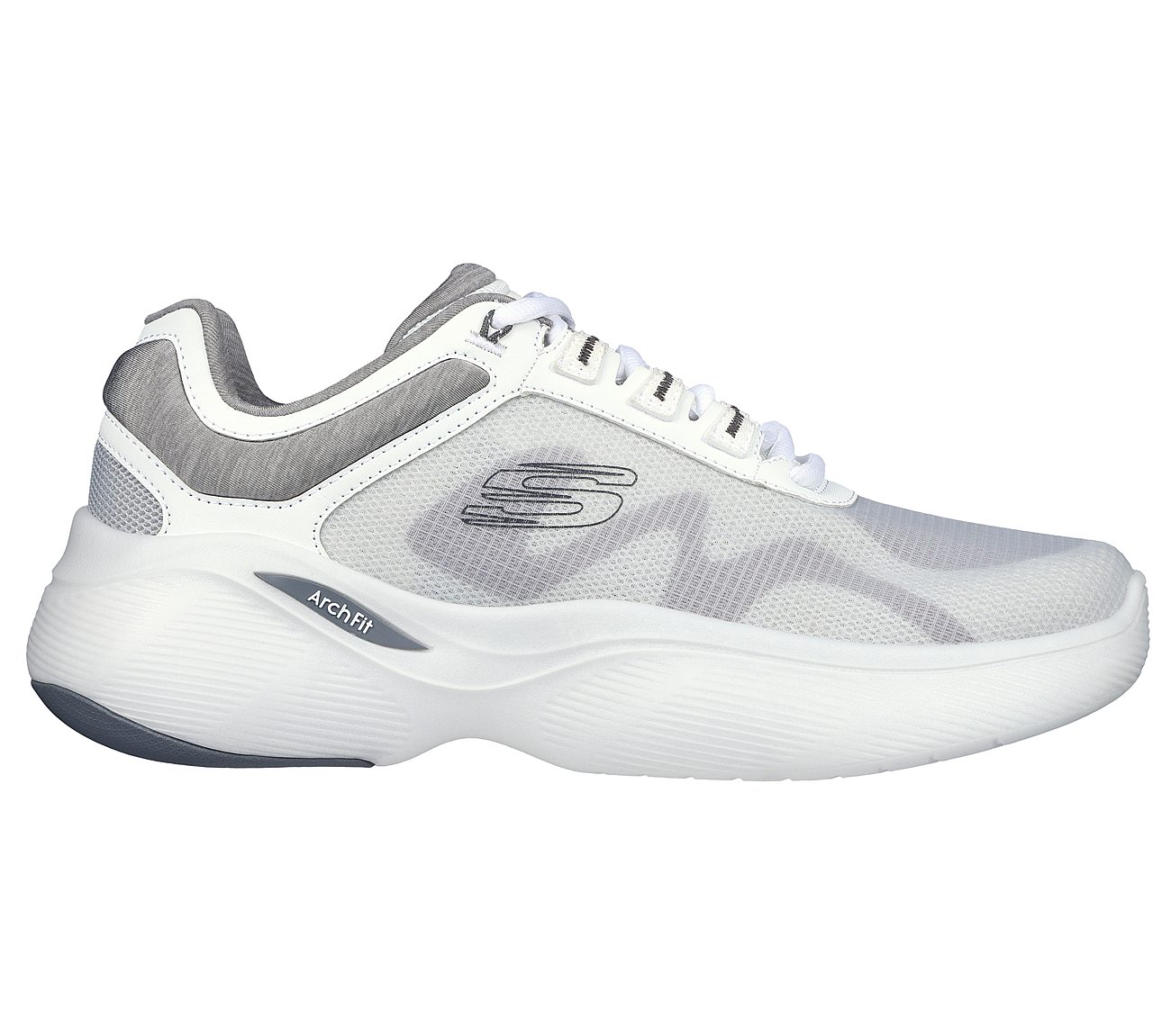 ARCH FIT INFINITY, WHITE/GREY Footwear Lateral View