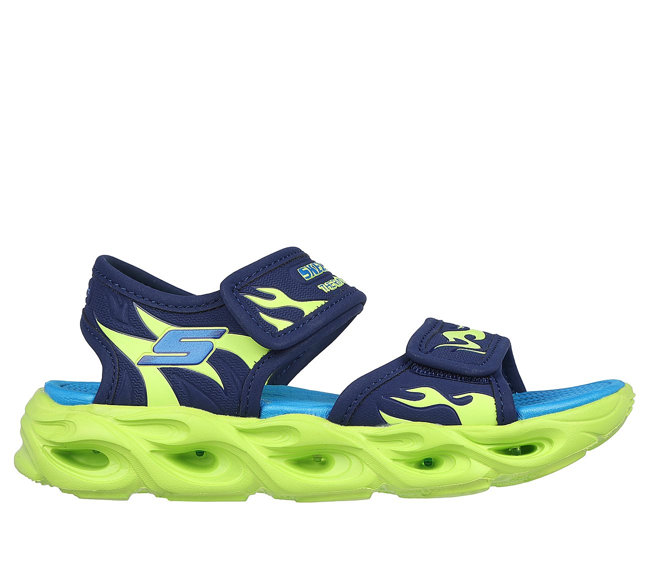 THERMO-SPLASH - HEAT TIDE, NAVY/LIME Footwear Lateral View