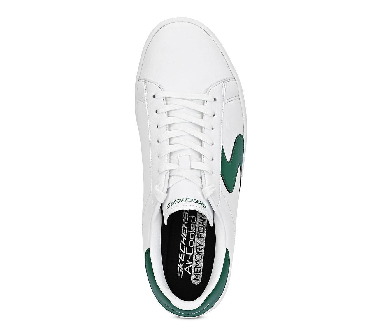 SPORT COURT 92, WHITE/GREEN Footwear Top View