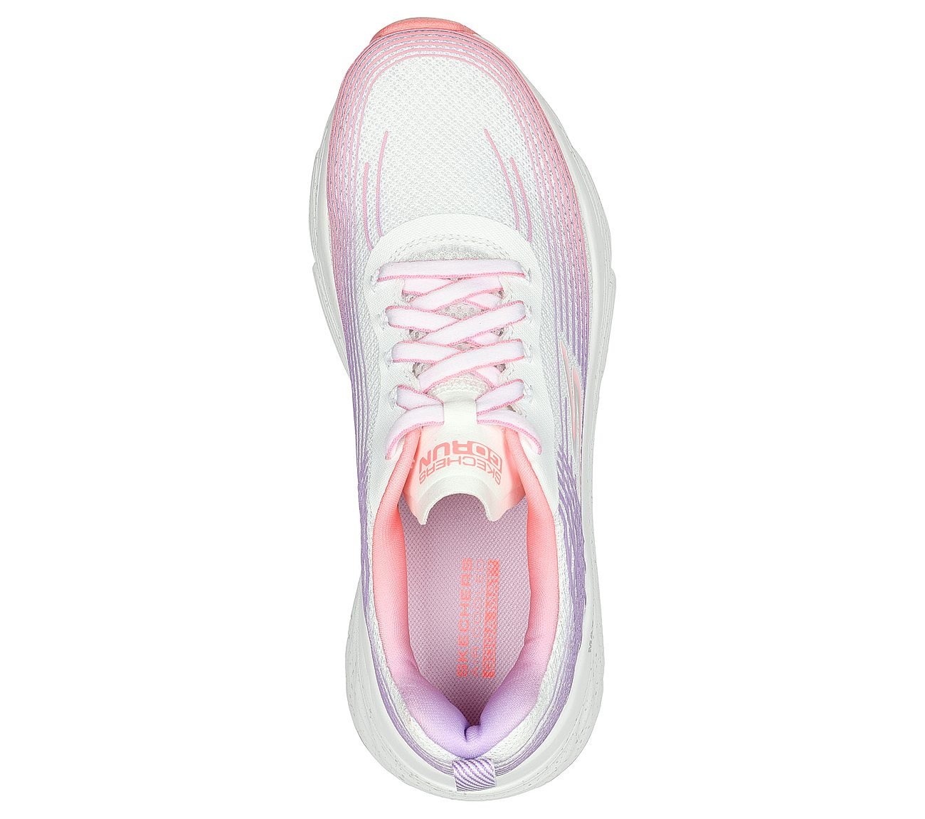 MAX CUSHIONING ELITE-GALAXY B, WHITE/LAVENDER Footwear Top View