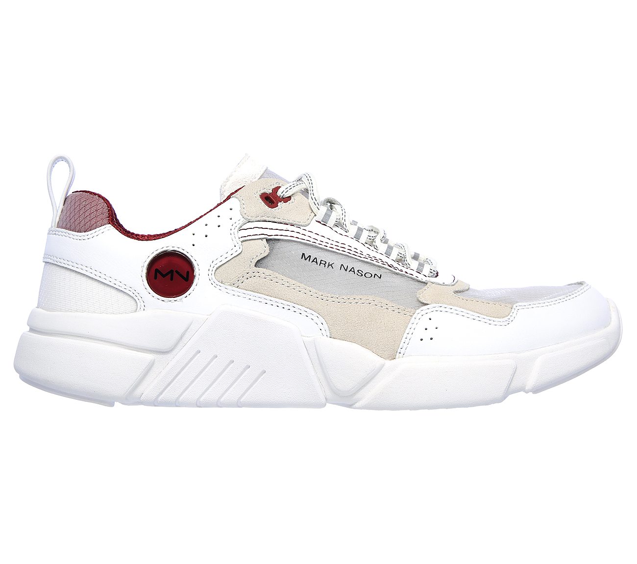 BLOCK - HAZE, WHITE/RED Footwear Right View