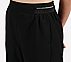 TOWEL LOOP WAISTBAND SHORTS, BLACK