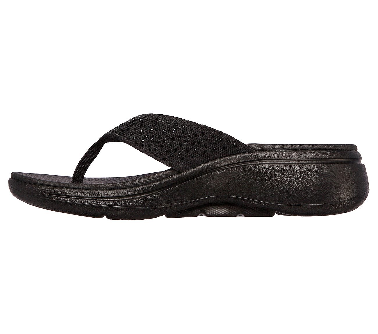 GO WALK ARCH FIT SANDAL - DAZZLE, BBLACK Footwear Left View