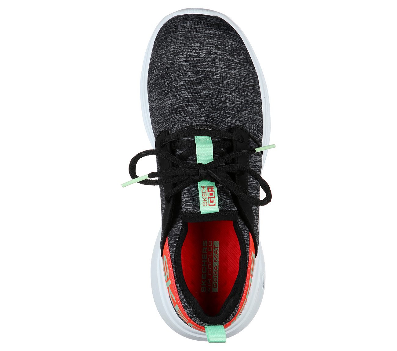 GO RUN FAST -, BLACK/MULTI Footwear Top View