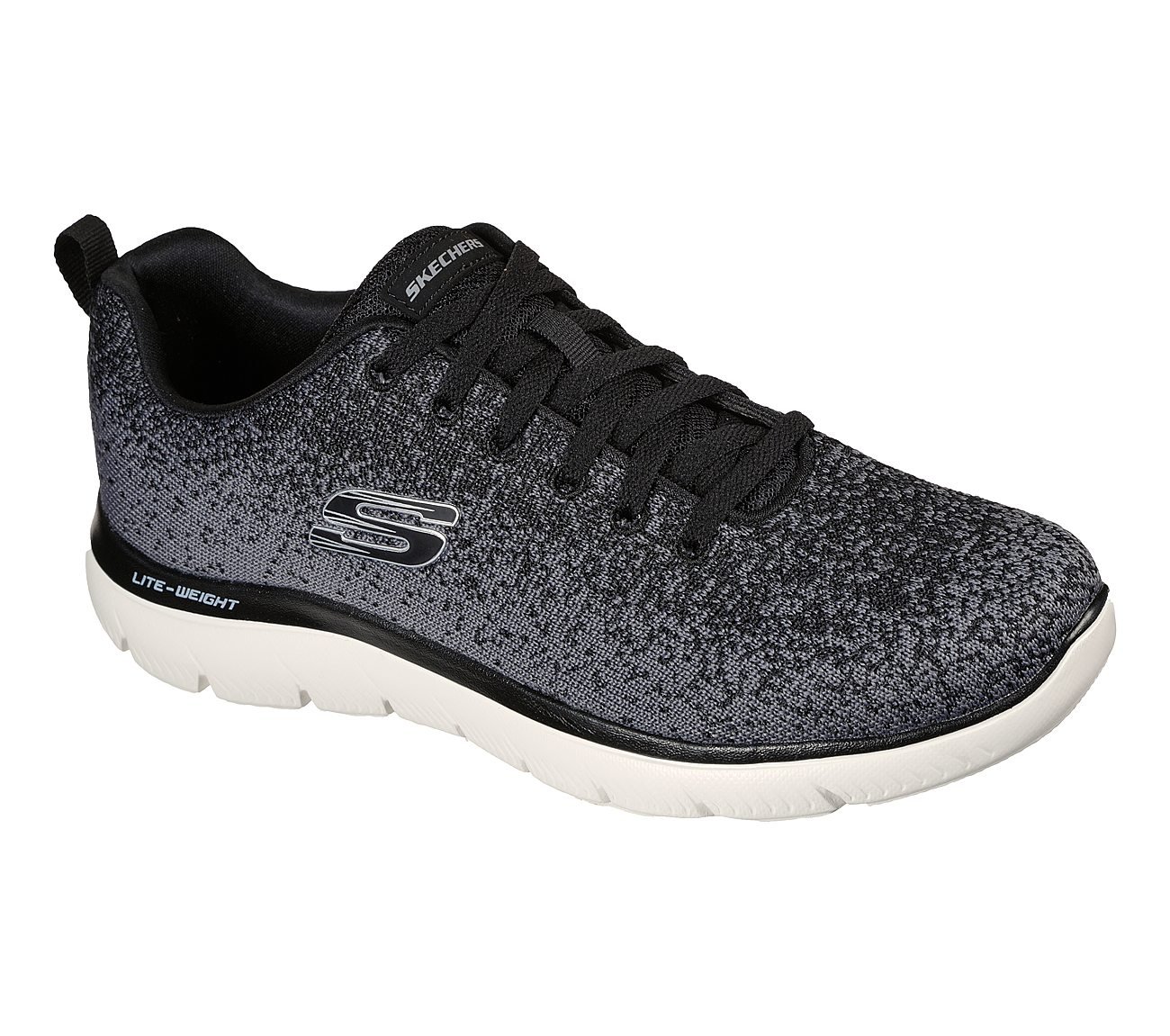 SUMMITS - WARRICK, BLACK/WHITE Footwear Lateral View