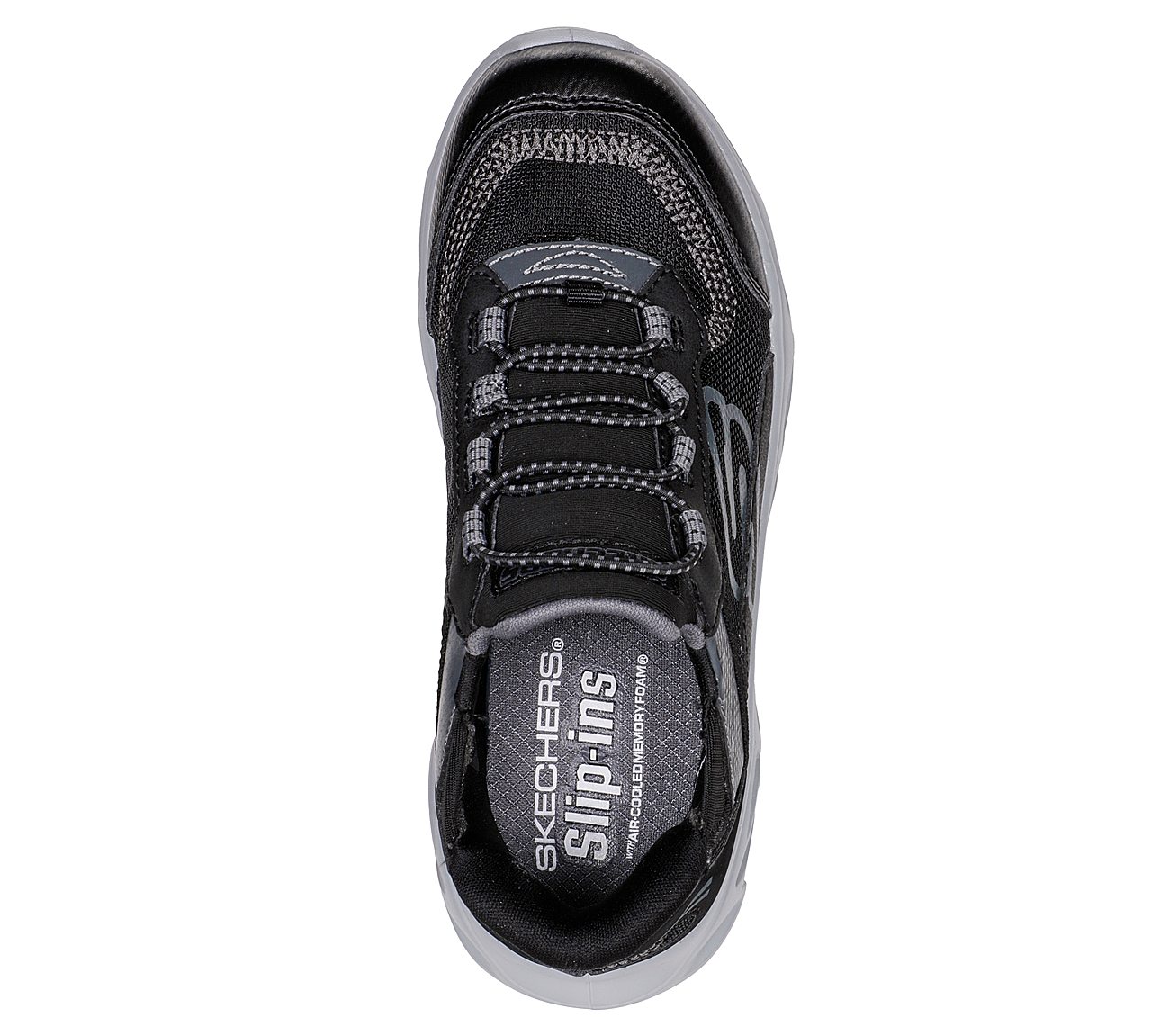 FLEX GLIDE, BLACK/CHARCOAL Footwear Top View