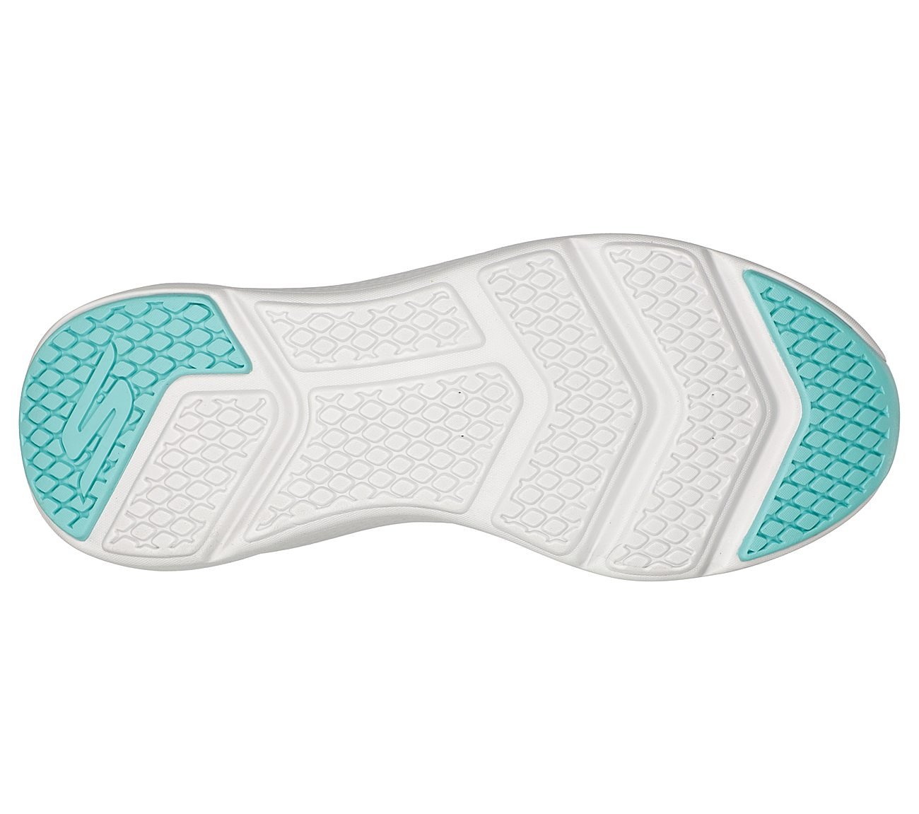 GO RUN ELEVATE, GREY/AQUA Footwear Bottom View