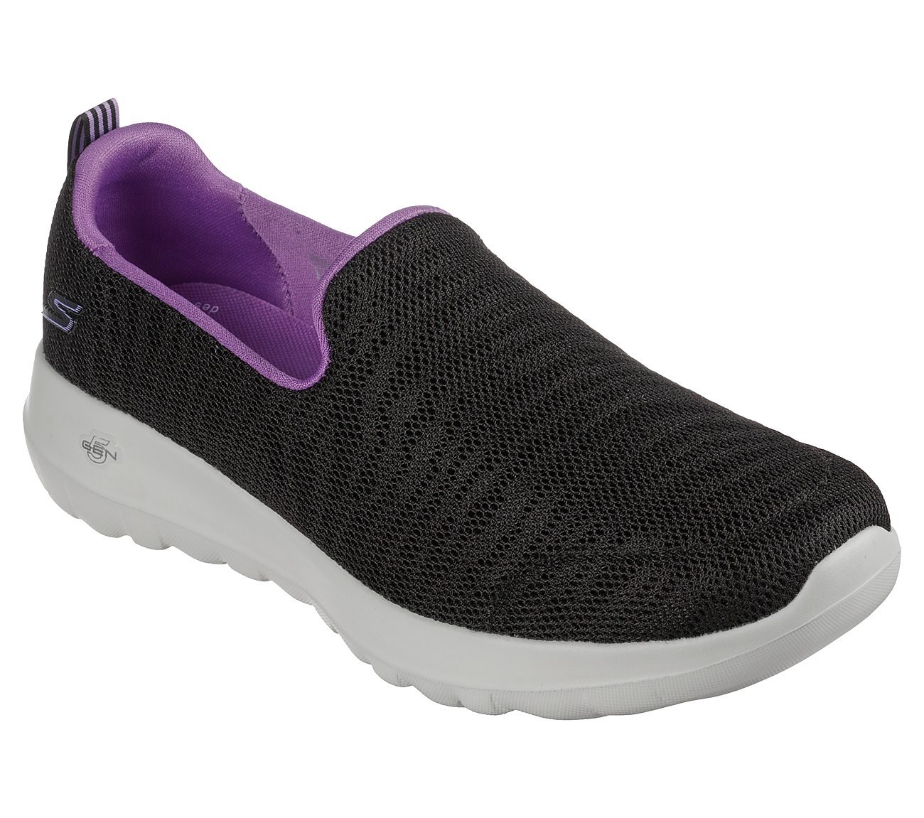 Skechers Black/Lavender Go Walk Joy Truly Inspired Womens Slip On Shoes ...