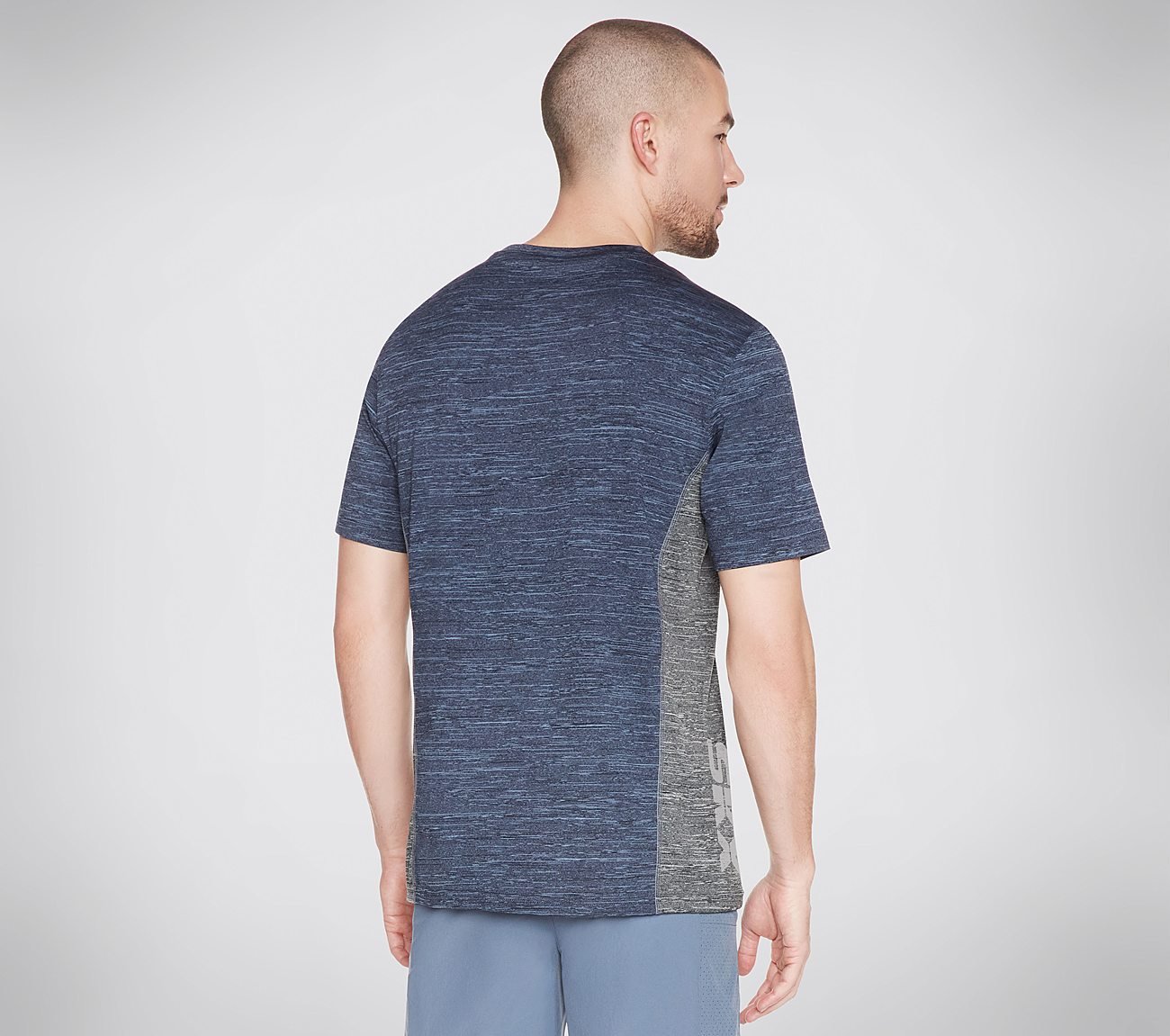 STRENGTH T-SHIRT, BLUE/GREY Apparels Top View
