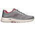 GO WALK 6 - AVALO 2, GREY/RED Footwear Lateral View