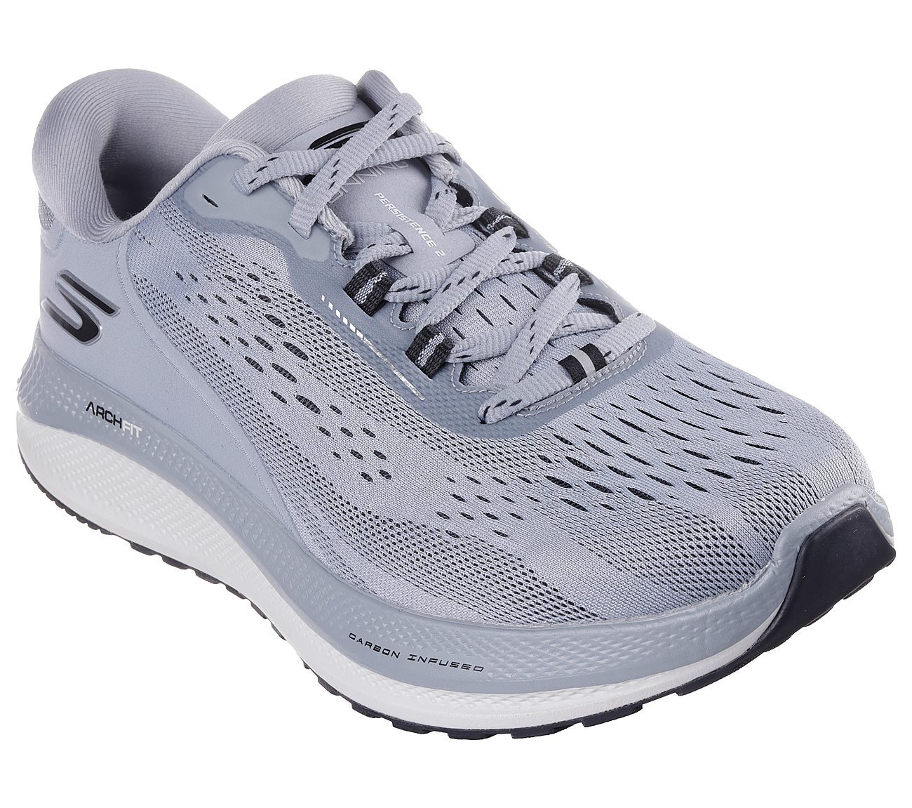 GO RUN PERSISTENCE 2, GGREY/BLACK Footwear Right View