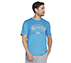 PRESTIGE T-SHIRT, NAVY/LIGHT BLUE Apparel Lateral View