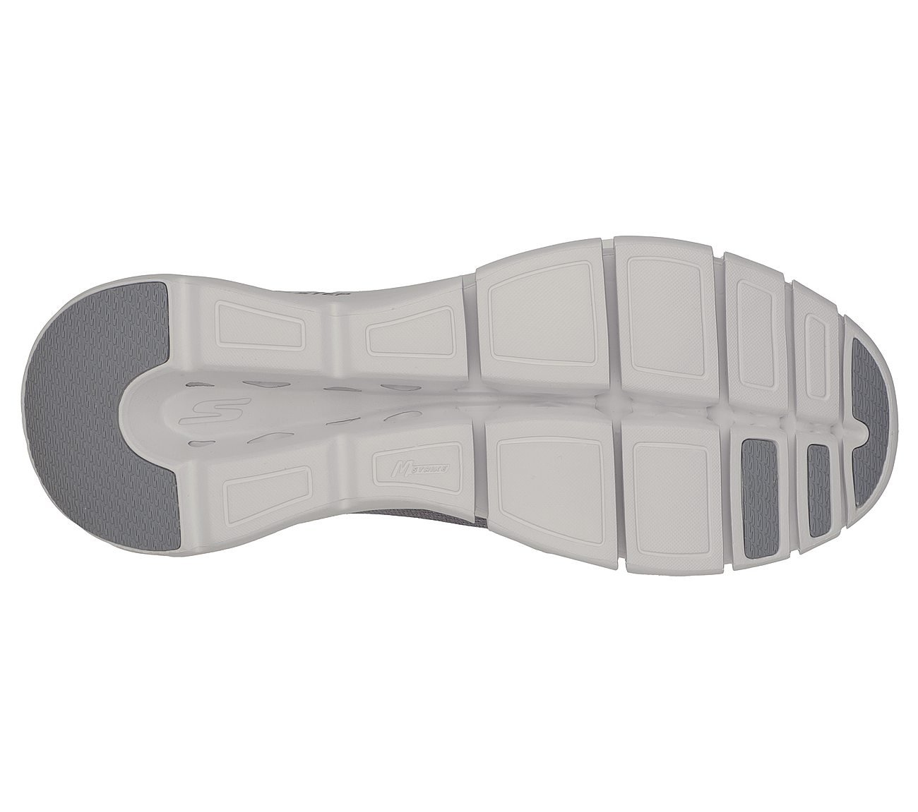 GO RUN GLIDE-STEP FLEX-RADAR, LIGHT GREY Footwear Bottom View