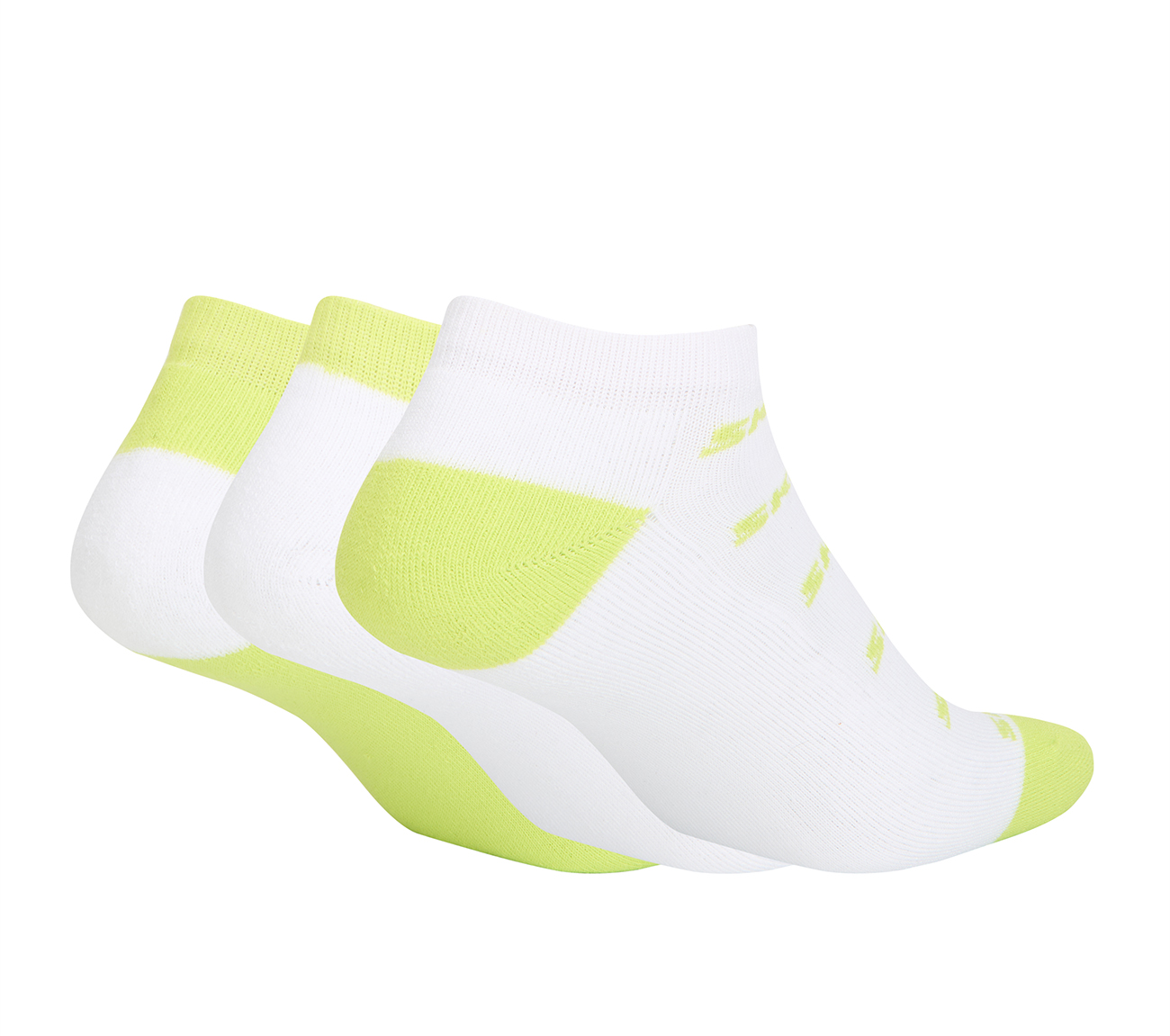 3PK WOMENS PERFORMANCE HALF TERRY LOWCUT, GREEN/WHITE