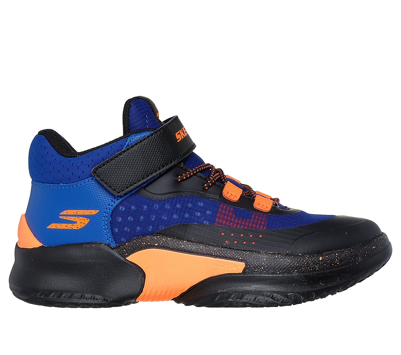 SKX COURT HYPE - HOOPER-HERO, BLUE/BLACK Footwear Lateral View