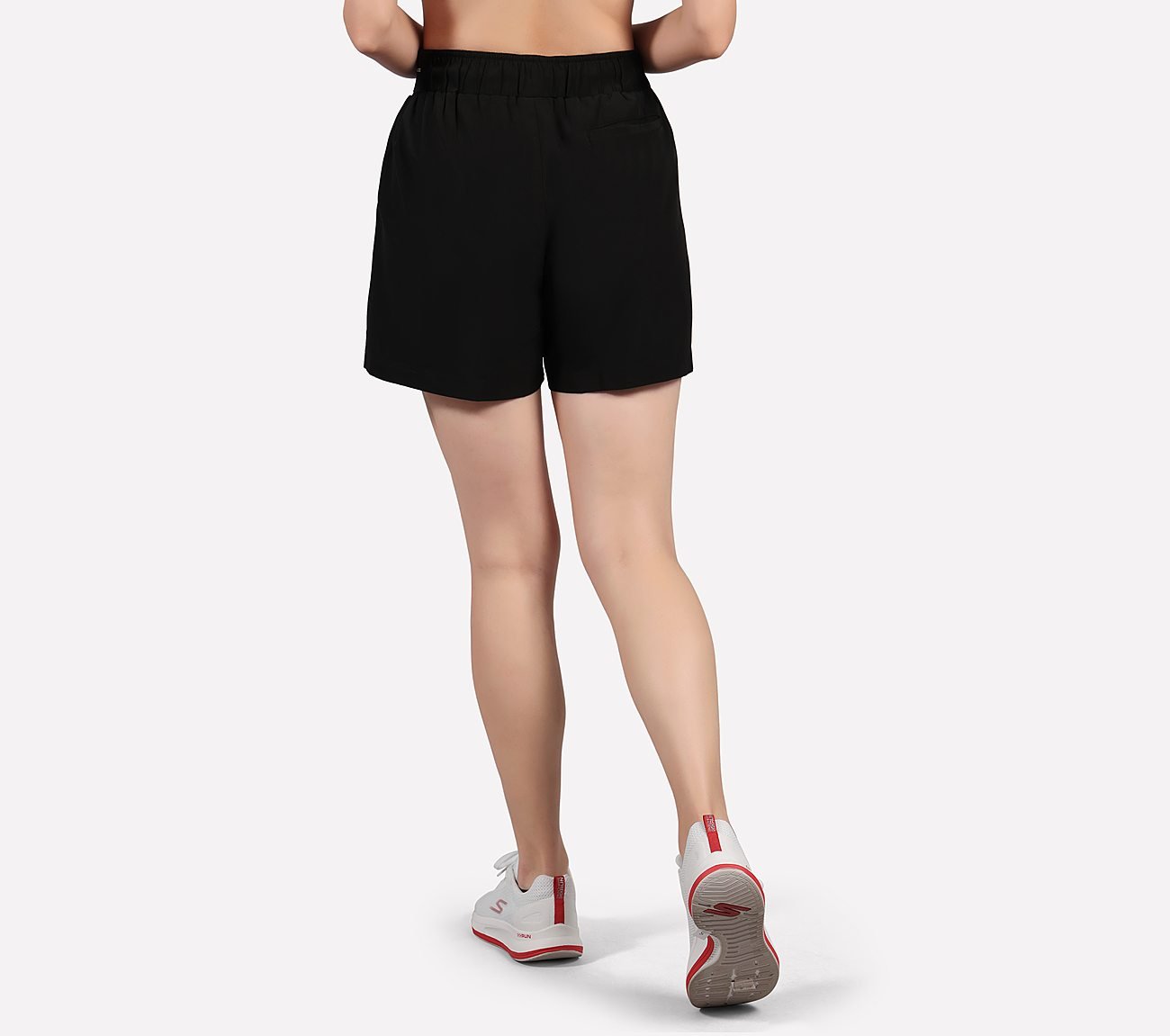 TOWEL LOOP WAISTBAND SHORTS, BLACK Apparels Left View