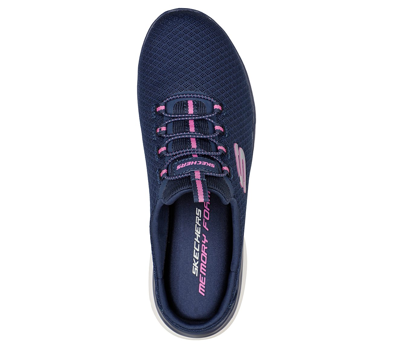 SUMMITS - SWIFT STEP, NAVY/HOT PINK Footwear Top View