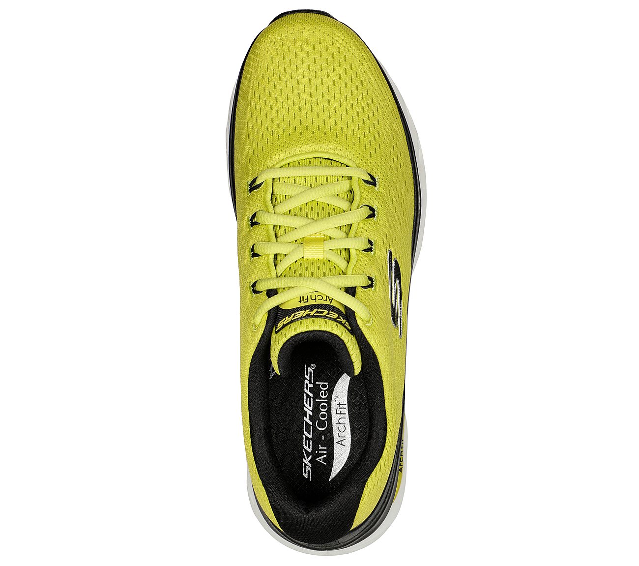 ARCH FIT GLIDE-STEP, LIME/BLACK Footwear Top View