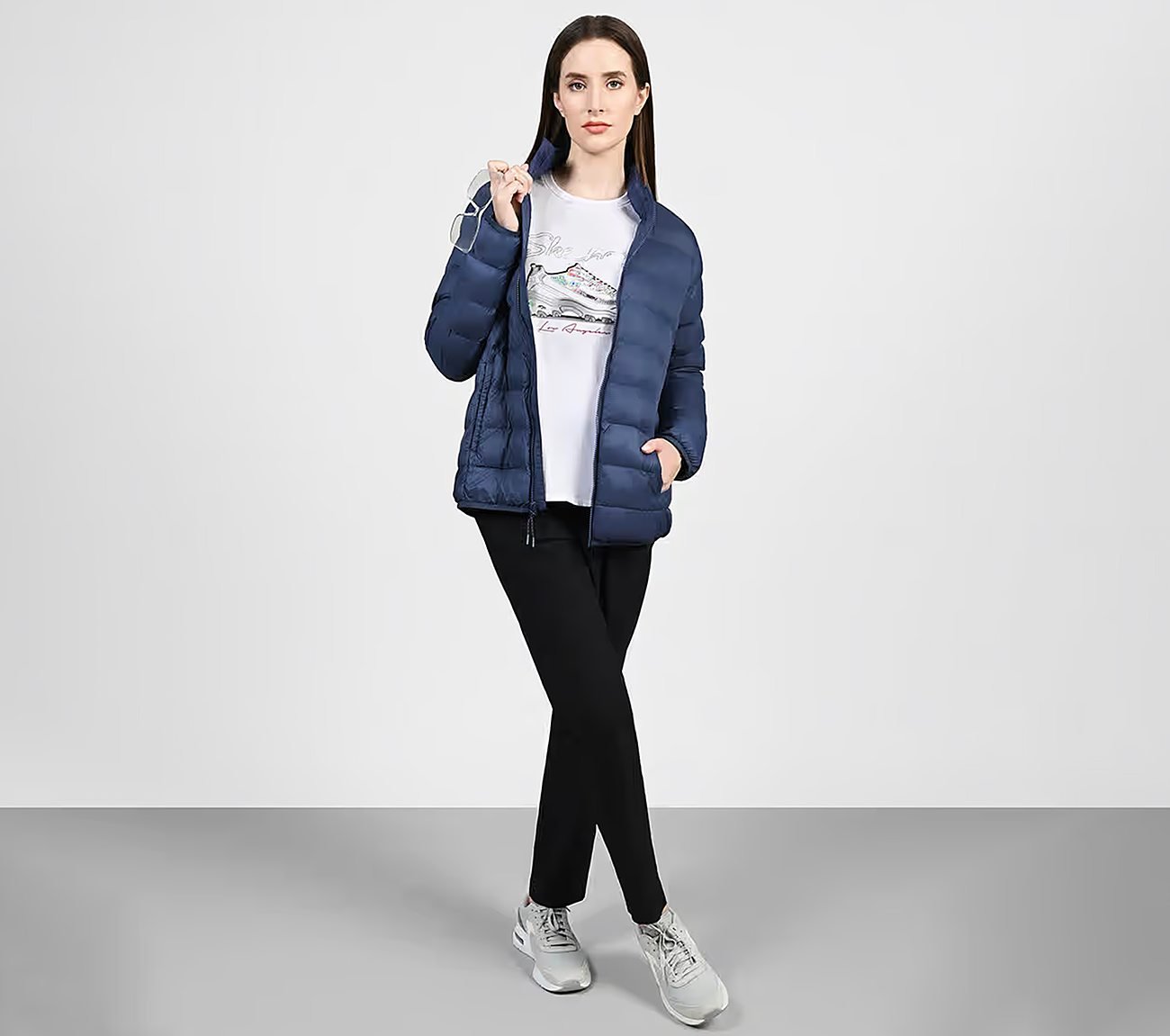 PUFFER FZ JACKET, PURPLE/BLUE