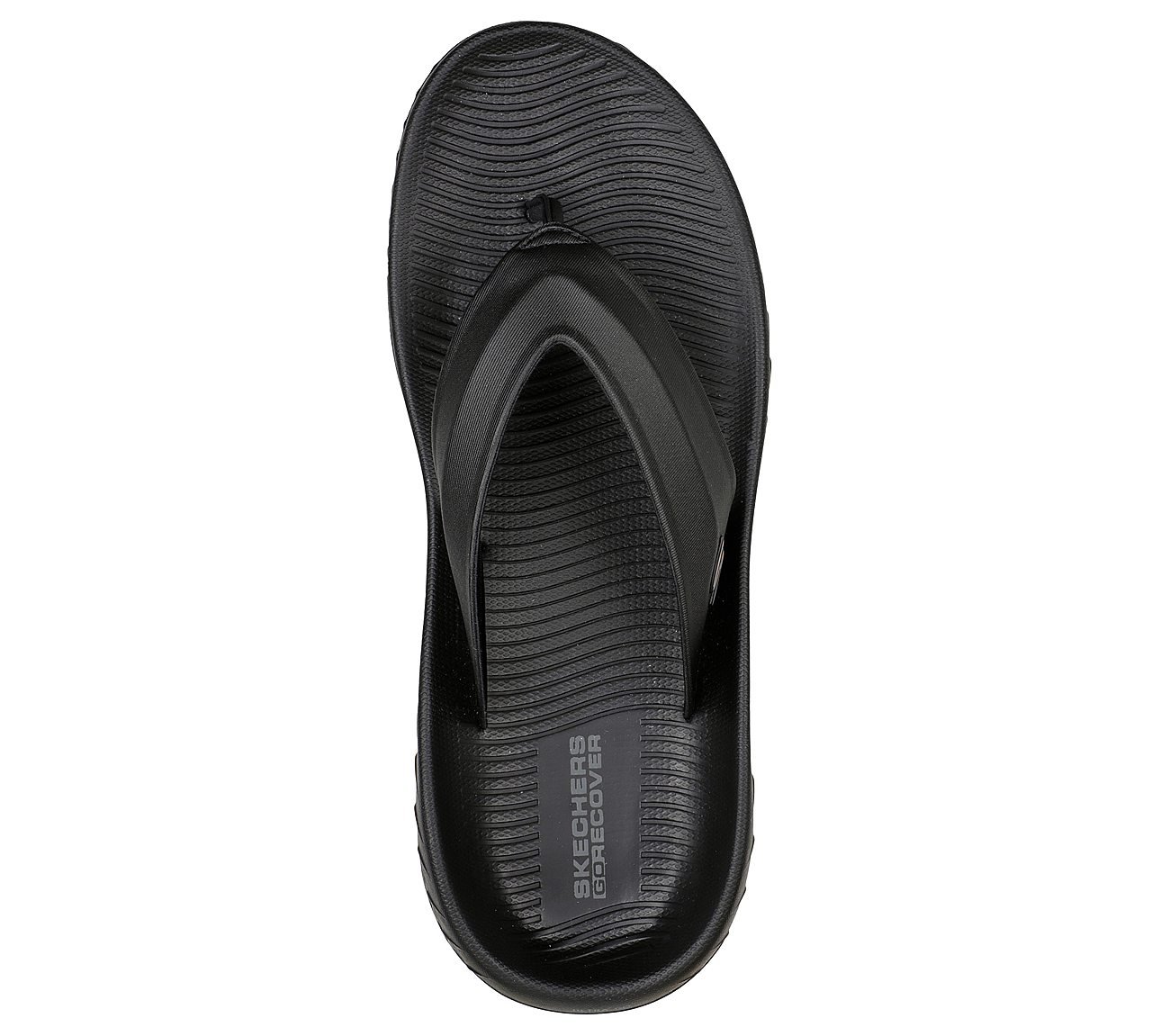 GO RECOVER SANDAL, BBLACK Footwear Top View