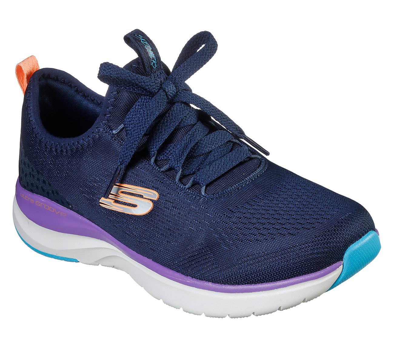 ULTRA GROOVE-QUICK ADVANTAGE, NAVY/MULTI Footwear Lateral View