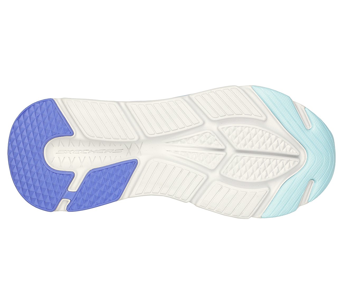 MAX CUSHIONING ELITE-EVEN STR, BLACK/AQUA Footwear Bottom View